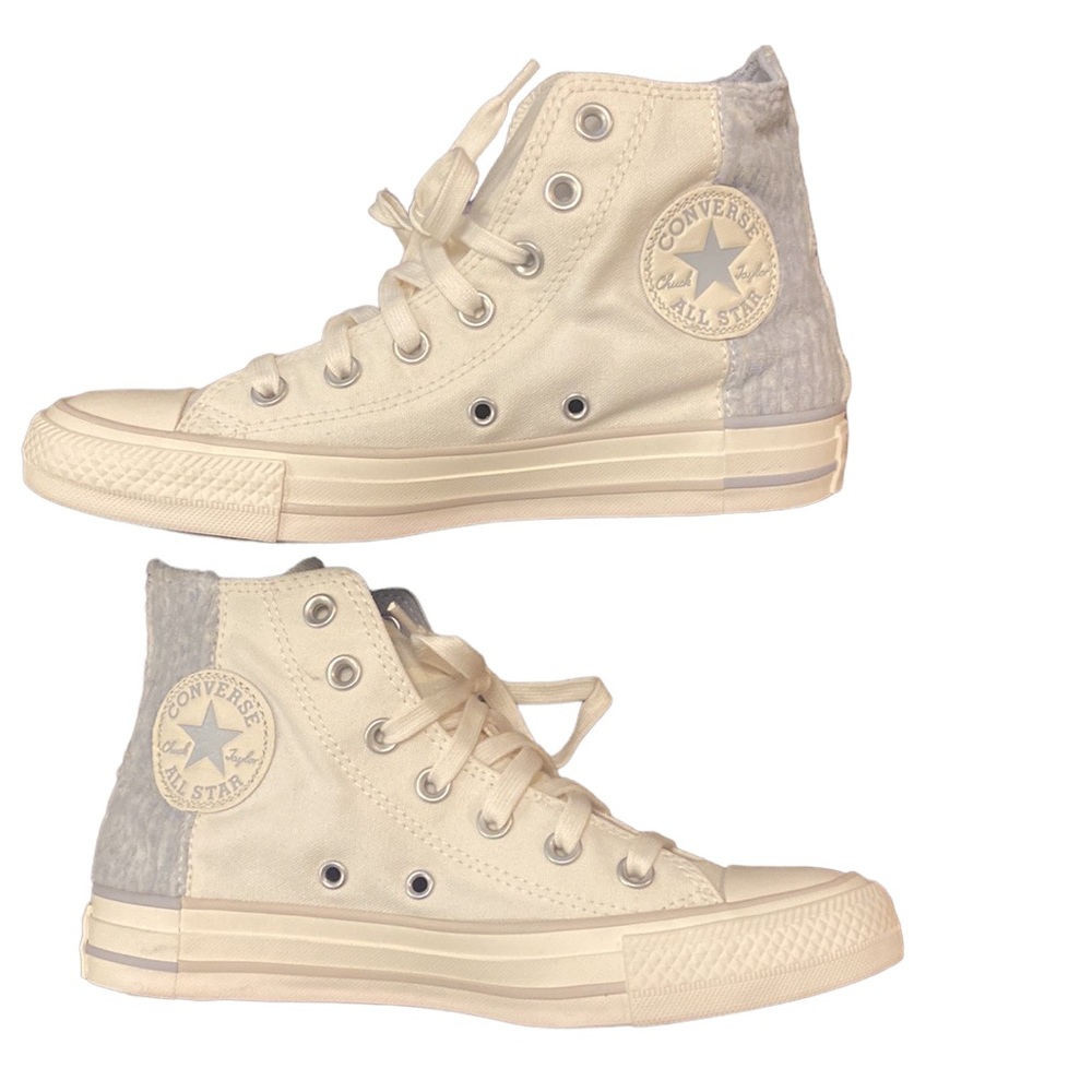 NWT size 7 Converse All Star High Top Grey and White